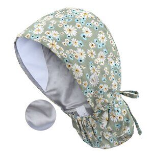 Adjustable Working Cap with Ponytail Pocket Elastic Tie Sweatband